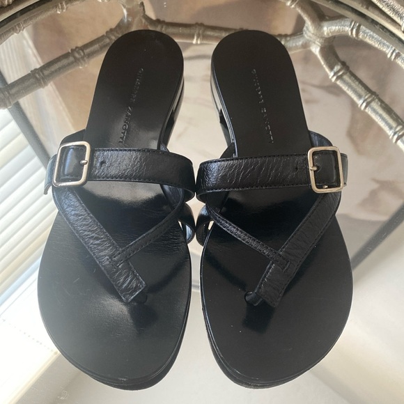 Giuseppe Zanotti Black Leather Sandals Size: 6 (36)